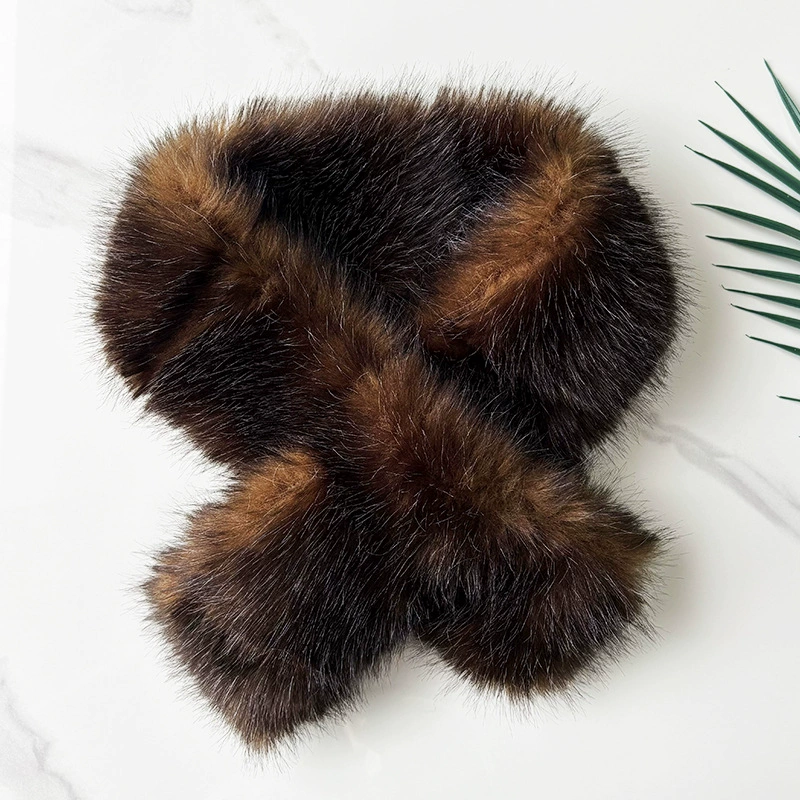 Faux Sable Fur Collar Scarf