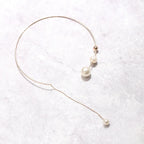 Graduated Pearl-Style Wire Necklace