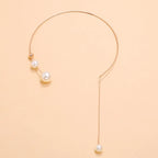 Graduated Pearl-Style Wire Necklace