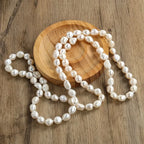 Long Baroque Pearl-Style Strand Necklace