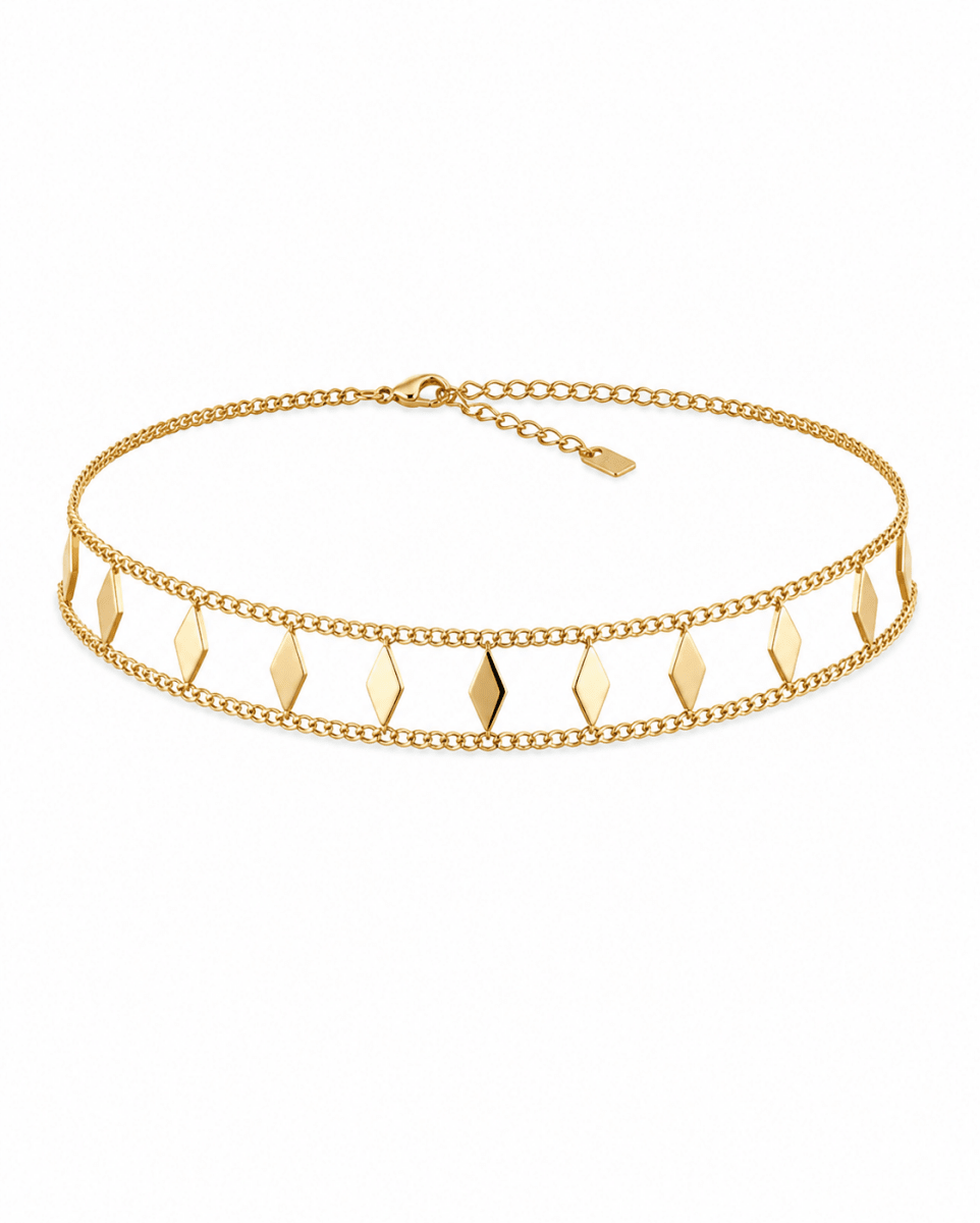 Diamond Charm Choker - ÉCLAT MARBELLA