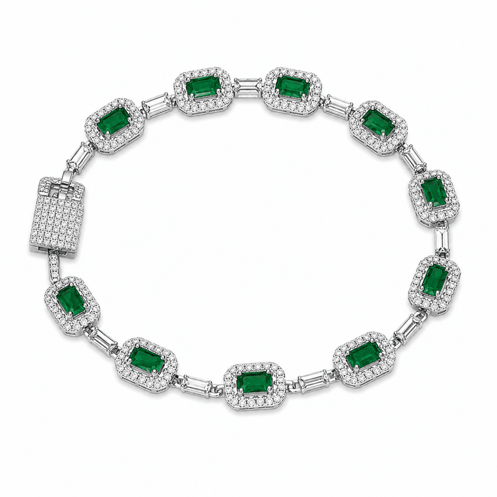 Emerald Royale Bracelet Silver