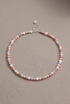 DropIQ mixed-colour baroque nugget pearl necklace