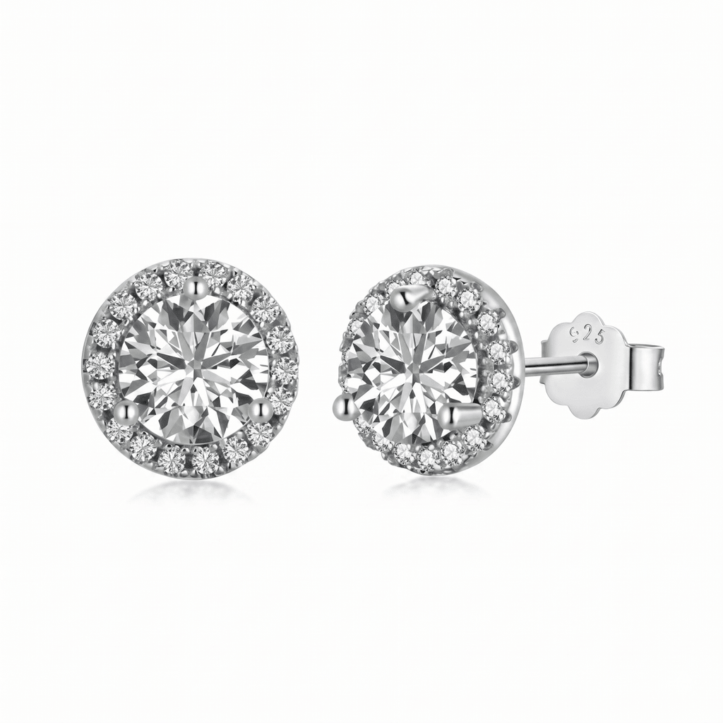Round Halo Studs