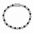 Stardust Tennis Bracelet Siver·Black