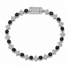 Stardust Tennis Bracelet Siver·Black
